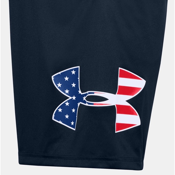 Under Armour Freedom Tech Big Flag Logo Shorts Size S - Picture 4 of 6